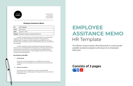 Employee Assistance Memo HR Template