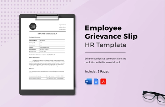 Employee Grievance Slip HR Template Employee Grievance Slip HR Template