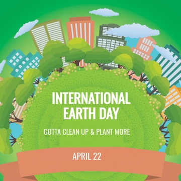 Free International Earth Day Google Plus Header Photo Template to Edit Online
