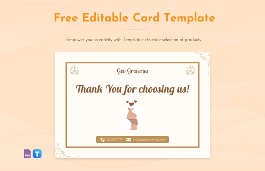 Editable Card Template