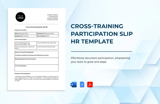 Cross-training Participation Slip HR Template