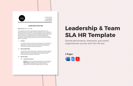 Leadership & Team SLA HR Template