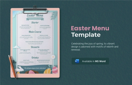 Easter Menu Template