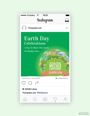 International Earth Day Instagram Post Template