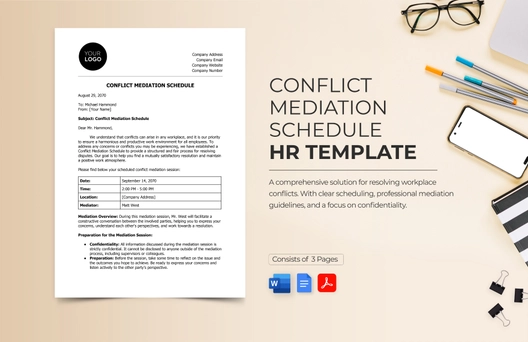 Conflict Mediation Schedule HR Template Conflict Mediation Schedule HR Template