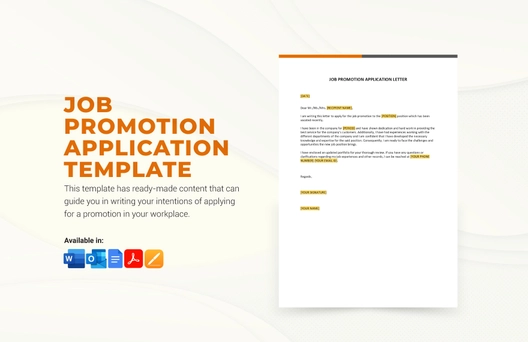 Job Promotion Application Letter