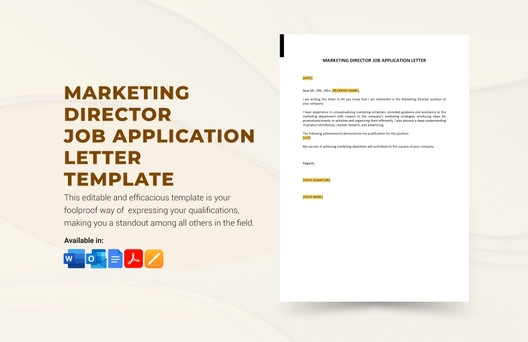 Marketing Director Job Application Letter