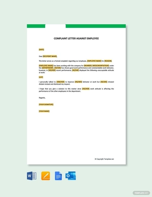 Complaint Letter Against Employee