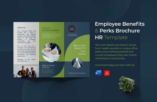 Employee Benefits and Perks Brochure HR Template