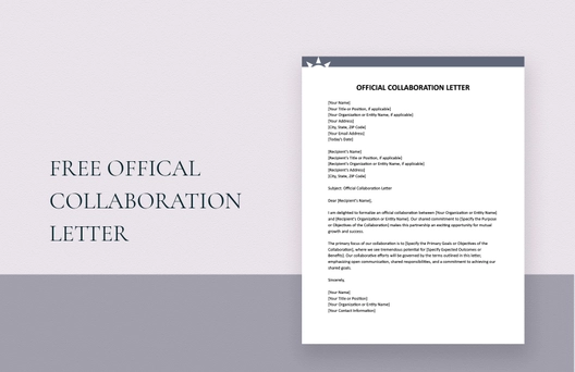 Official Collaboration Letter Official Collaboration Letter