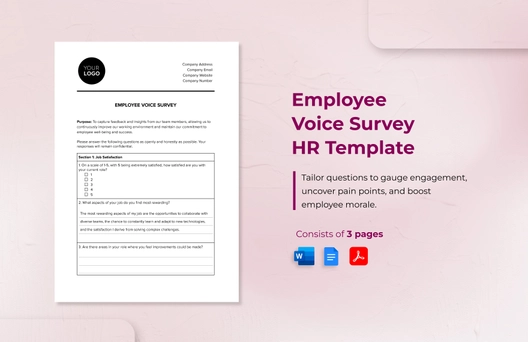 Employee Voice Survey HR Template