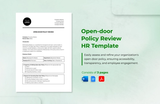 Open-door Policy Review HR Template