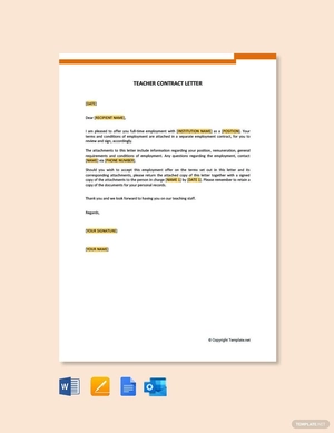 Teacher Contract Letter