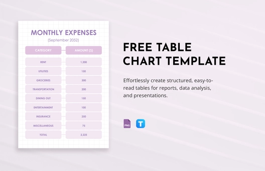 Table Chart Template
