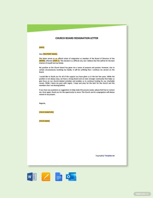 Church Board Resignation Letter