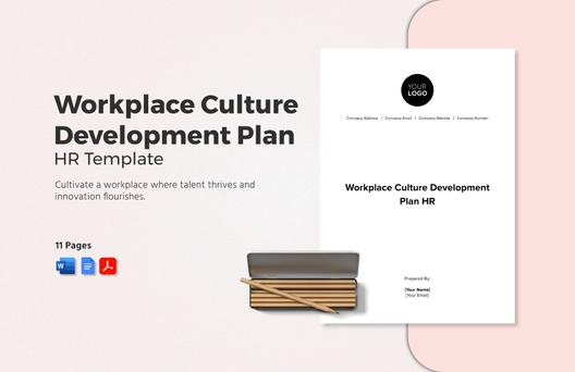 Workplace Culture Development Plan HR Template
