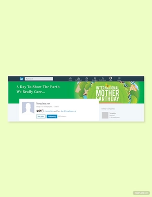 International Earth Day LinkedIn Company Cover Template