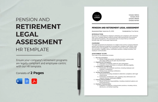 Pension and Retirement Legal Assessment HR Template Pension and Retirement Legal Assessment HR Template