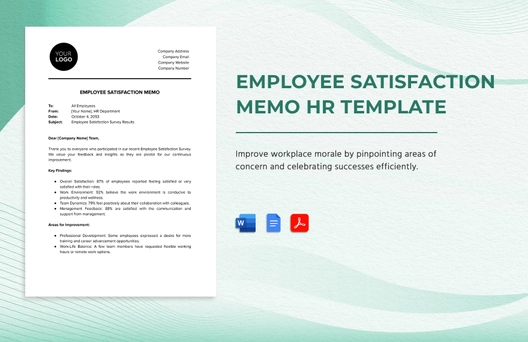 Employee Satisfaction Memo HR Template