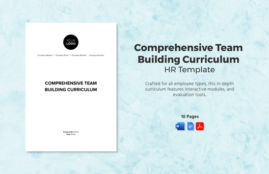 Comprehensive Team Building Curriculum HR Template