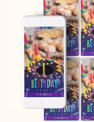 Birthday Party Snapchat Geofilters Template