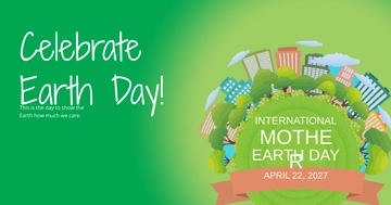 Free International Earth Day LinkedIn Post Template to Edit Online
