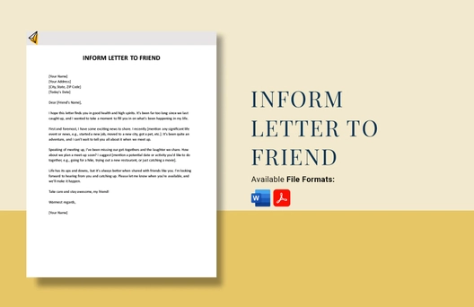 Inform Letter To Friend