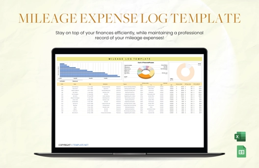 Mileage Expense Log Template