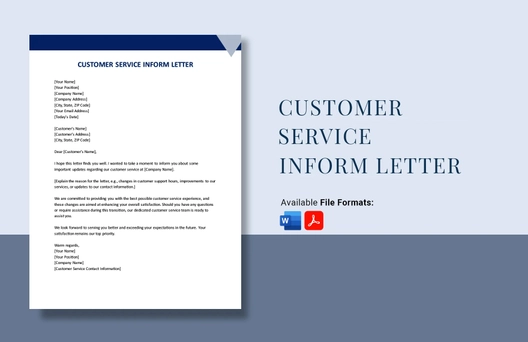 Customer Service Inform Letter