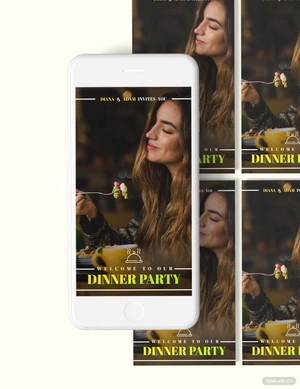 Dinner Party Snapchat Geofilters Template