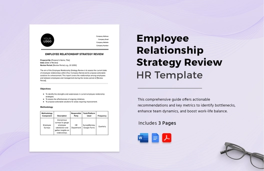 Employee Relationship Strategy Review HR Template