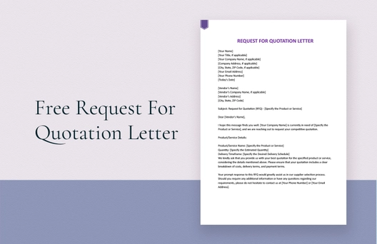 Request For Quotation Letter