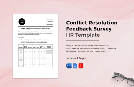Conflict Resolution Feedback Survey HR Template
