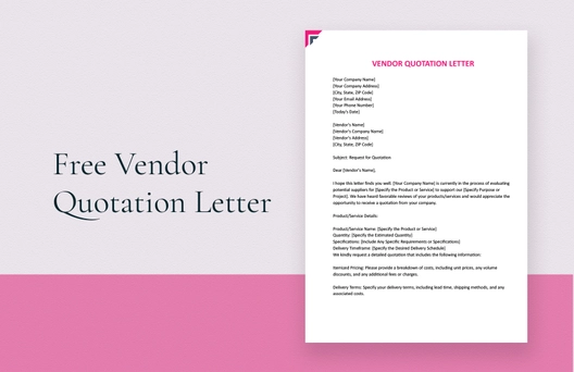 Vendor Quotation Letter
