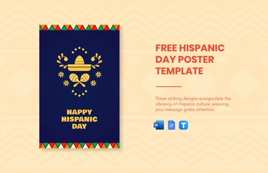 Hispanic Day Poster Template