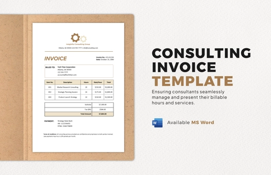 Consulting Invoice Template