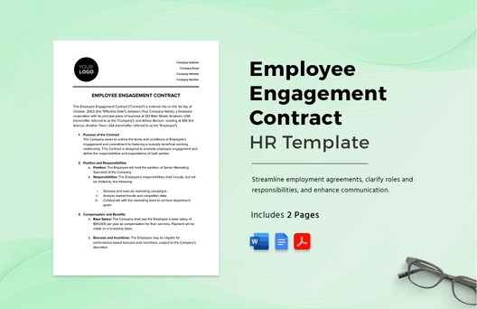 Employee Engagement Contract HR Template