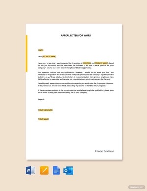 Appeal Letter for Work
