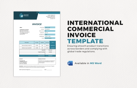 International Commercial Invoice Template