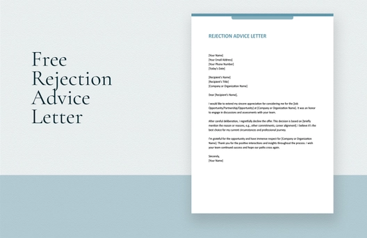 Rejection Advice Letter