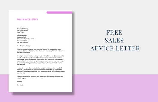 Sales Advice Letter