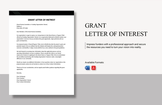 Grant Letter Of Interest