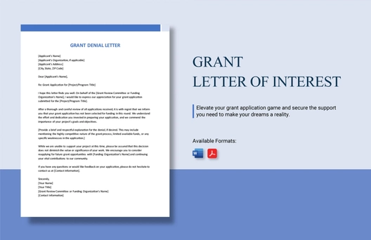Grant Letter Of Interest