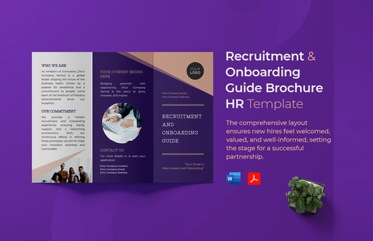 Recruitment and Onboarding Guide Brochure HR Template