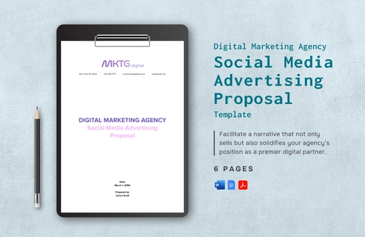 Digital Marketing Agency Social Media Advertising Proposal Template