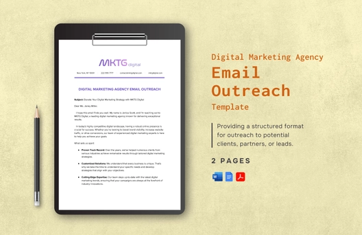Digital Marketing Agency Email Outreach Template