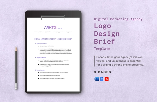 Digital Marketing Agency Logo Design Brief Template