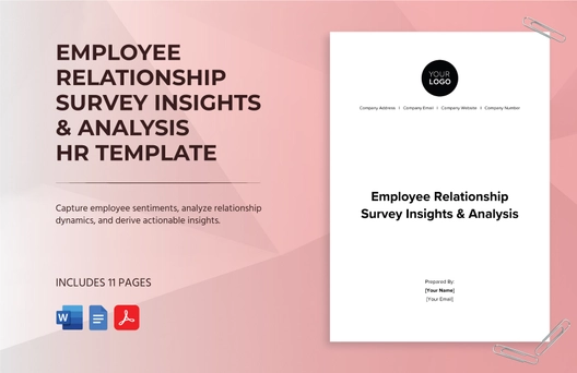 Employee Relationship Survey Insights & Analysis HR Template