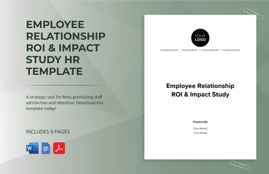 Employee Relationship ROI & Impact Study HR Template