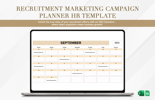 Recruitment Marketing Campaign Planner HR Template